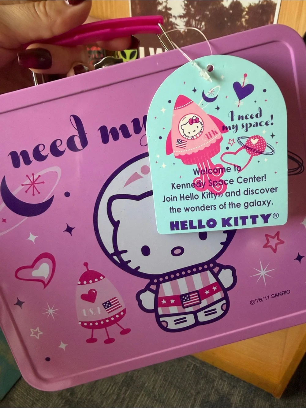 Hello Kitty Space Metal Lunchbox - rare!